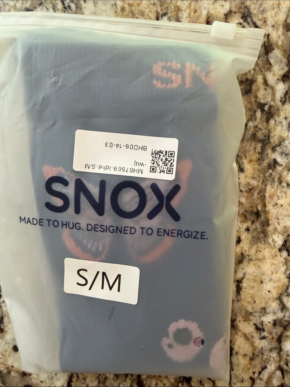 Women's S/M Navy Floral Snox Compression Socks